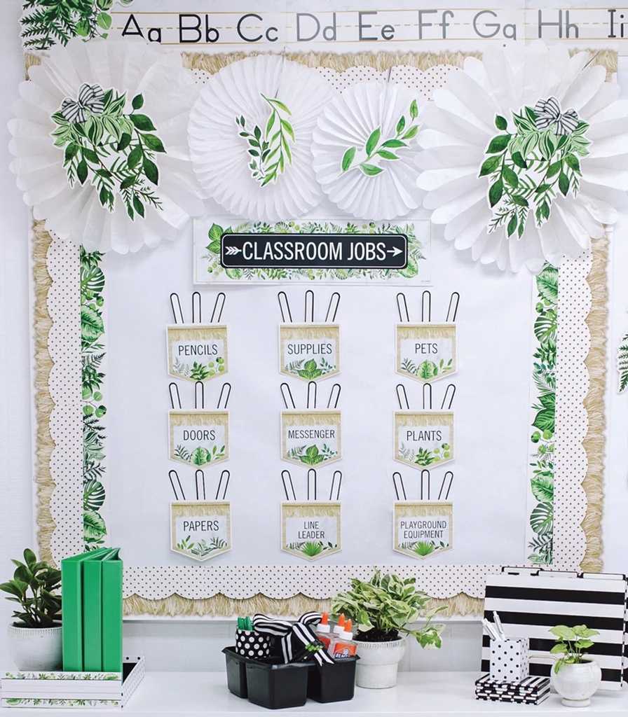 Simply Boho Classroom Jobs Mini Bulletin Board Set