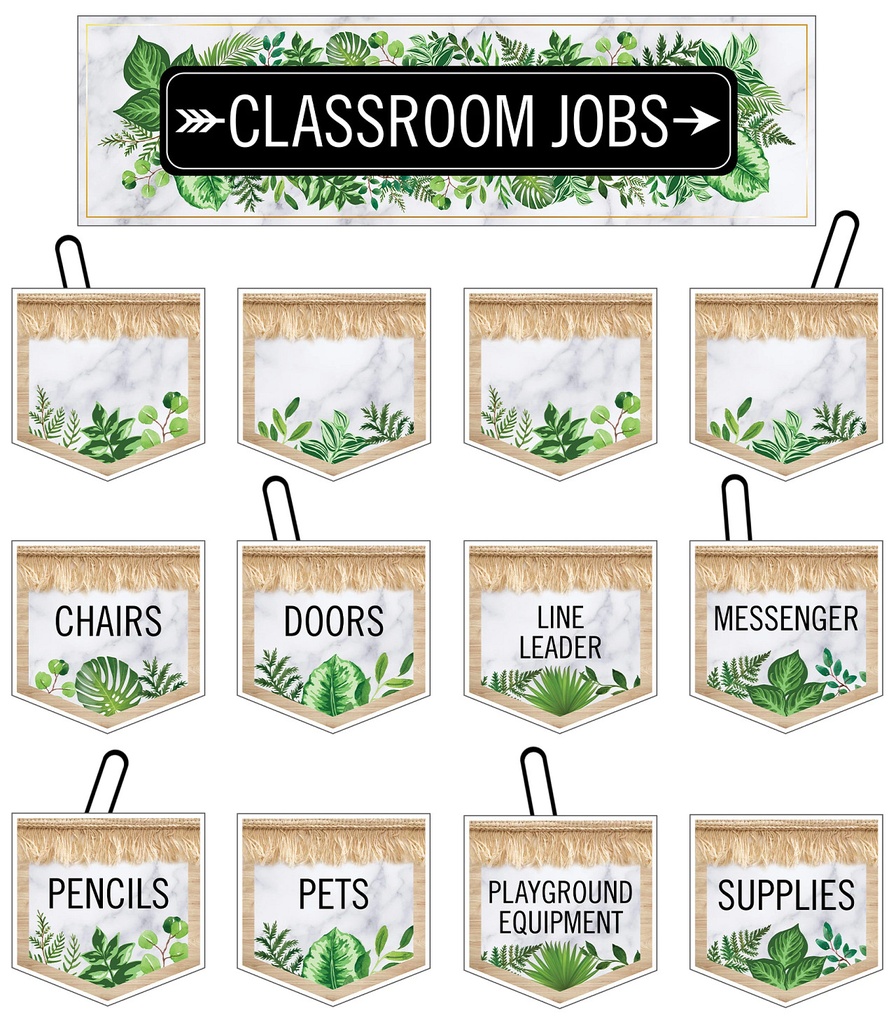 Simply Boho Classroom Jobs Mini Bulletin Board Set