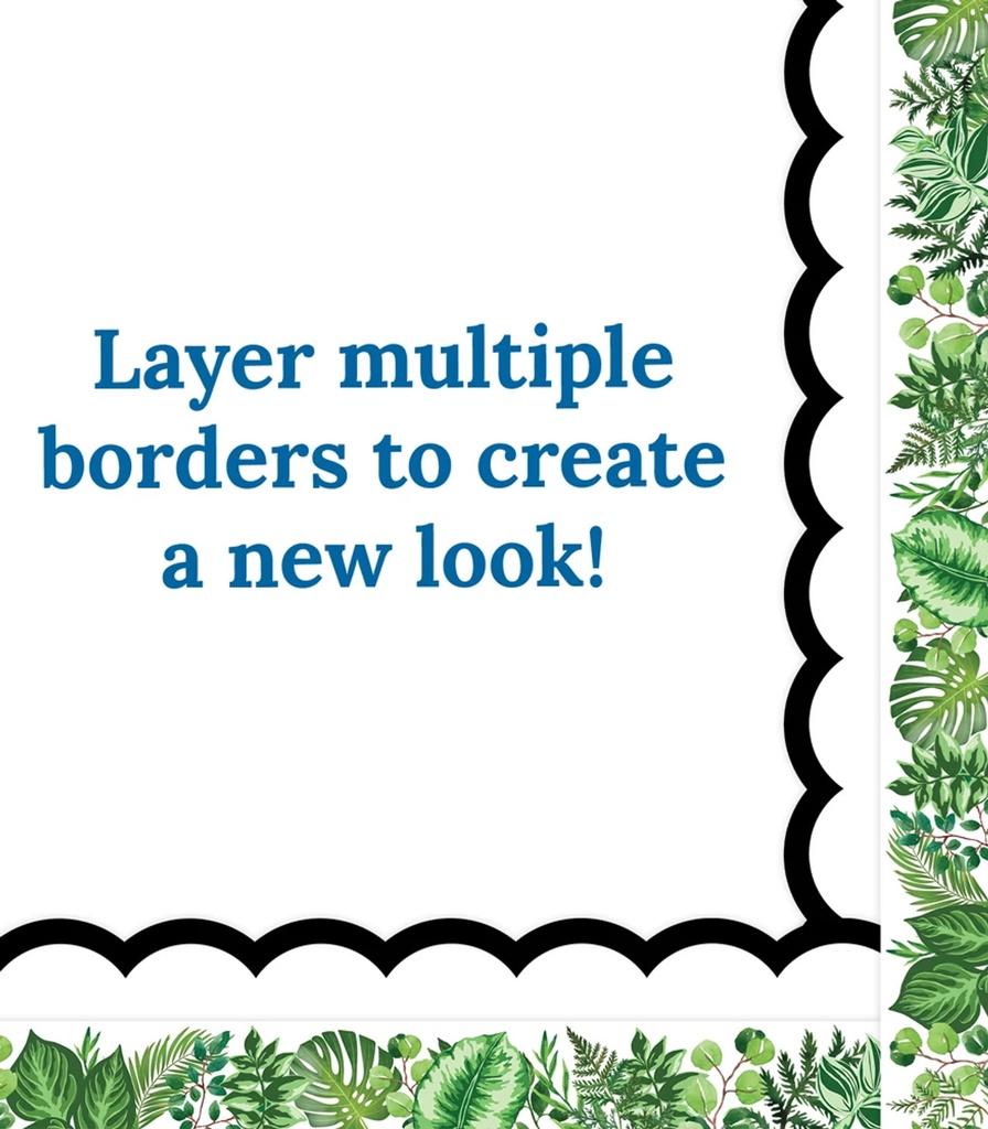 Simply Boho Greenery Straight Borders