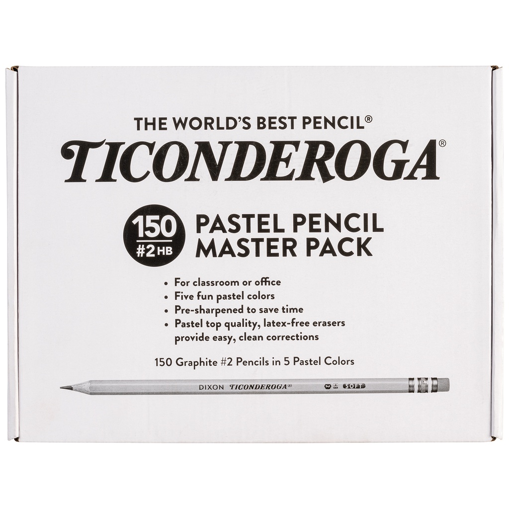 #2 Pastel Pencils 150 Count in 5 Assorted Colors