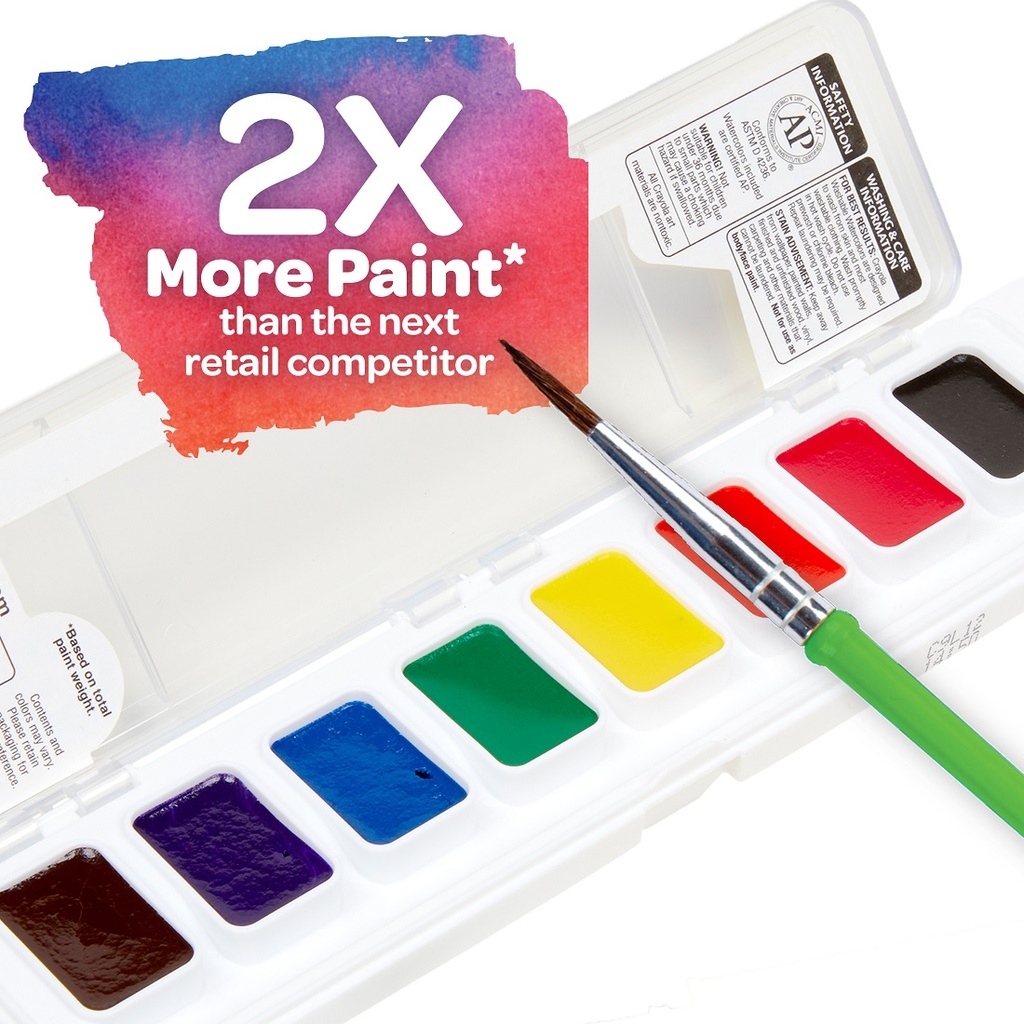 8 Pan Crayola Washable Watercolor Ea