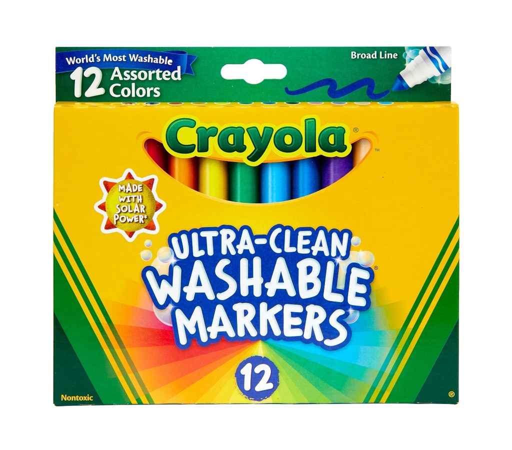 12ct Crayola Ultra-Clean Washable Markers Conical Tip