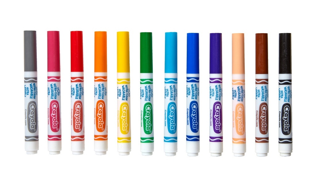 12ct Crayola Ultra-Clean Washable Markers Conical Tip