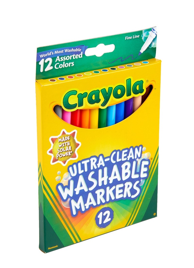 12ct Crayola Ultra-Clean Washable Markers Fine Tip