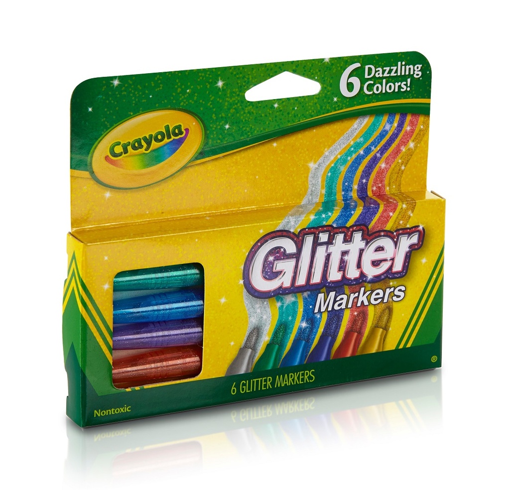 6ct Crayola Glitter Markers