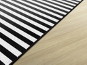 Schoolgirl Style Simply Stylish Black &amp; White Stripe 5' X 7'6&quot; Rectangle Carpet 