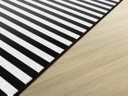 Schoolgirl Style Simply Stylish Black & White Stripe 5' X 7'6" Rectangle Carpet 