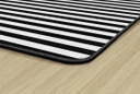 Schoolgirl Style Simply Stylish Black & White Stripe 5' X 7'6" Rectangle Carpet 