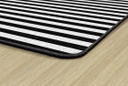 Schoolgirl Style Simply Stylish Black & White Stripe 7'6" X 12' Rectangle Carpet 