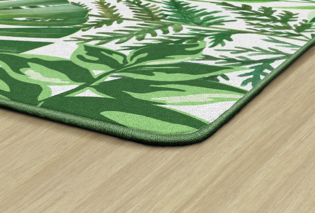 Simply Boho White Greenery 5' X 7'6&quot; Rectangle Carpet 
