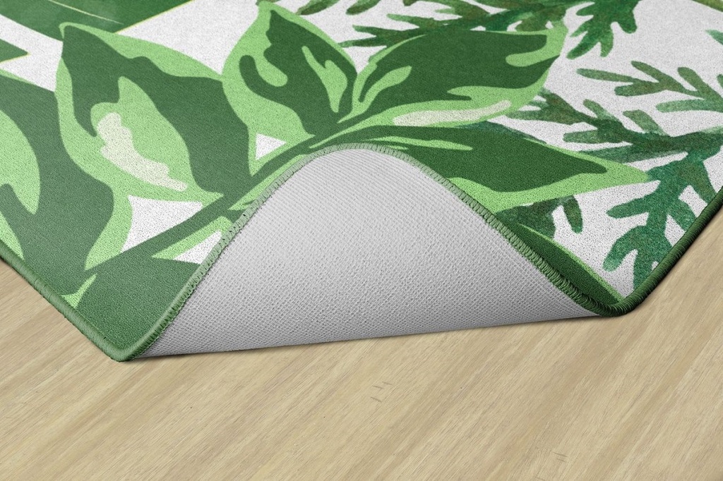 Simply Boho White Greenery 5' X 7'6&quot; Rectangle Carpet 
