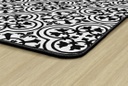 Schoolgirl Style Simply Stylish Black & White Tile  5' X 7'6" Rectangle Carpet 