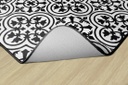 Schoolgirl Style Simply Stylish Black & White Tile  5' X 7'6" Rectangle Carpet 
