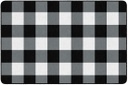 Simply Stylish Large Black & White Buffalo Check 5' X 7'6" Rectangle Carpet 