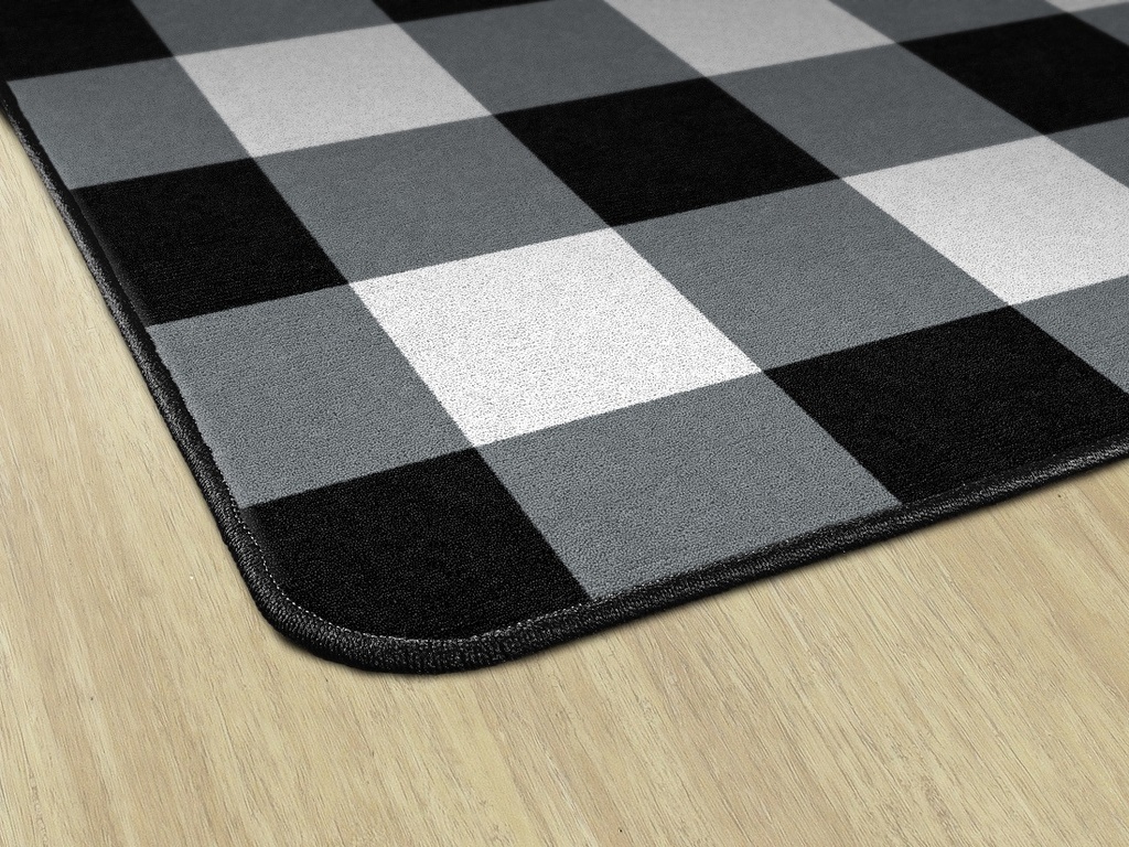 Simply Stylish Large Black &amp; White Buffalo Check 5' X 7'6&quot; Rectangle Carpet 