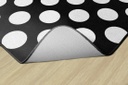 Simply Stylish Black & White Polka Dot 5' X 7'6" Rectangle Carpet 