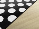 Simply Stylish Black & White Polka Dot 7'6" X 12' Rectangle Carpet 