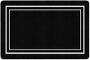 Simply Stylish Black & White Border 5' X 7'6" Rectangle Carpet