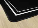 Simply Stylish Black &amp; White Border 5' X 7'6&quot; Rectangle Carpet