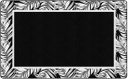 Simply Stylish Black & White Greenery Border 7'6" X 12' Rectangle Carpet