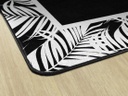 Simply Stylish Black & White Greenery Border 7'6" X 12' Rectangle Carpet