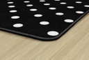 Black White & Stylish Brights Small Black & White Polka Dots 5' X 7'6" Rectangle Carpet