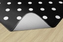 Black White & Stylish Brights Small Black & White Polka Dots 5' X 7'6" Rectangle Carpet