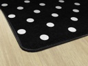 Black White & Stylish Brights Small Black & White Polka Dots 7'6" X 12' Rectangle Carpet