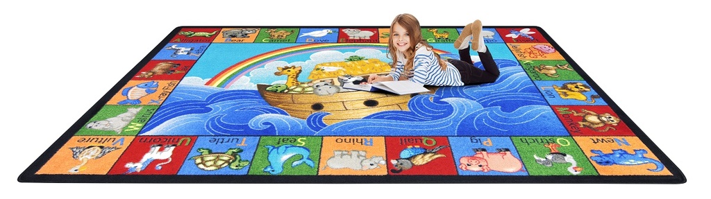 Noah's Alphabet Animals Area Rug