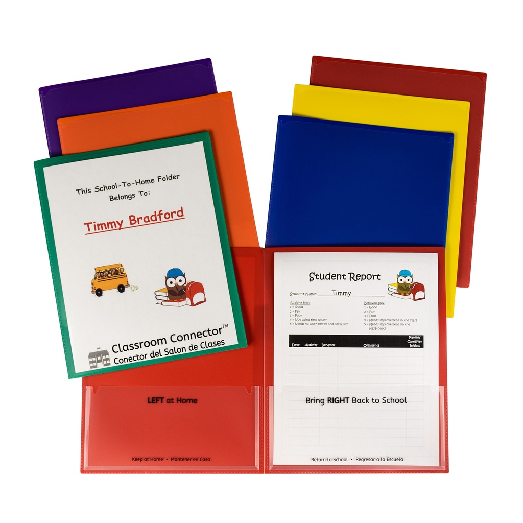 Classroom Connector™ School-To-Home Folders, Assorted Colors, Pack of 36