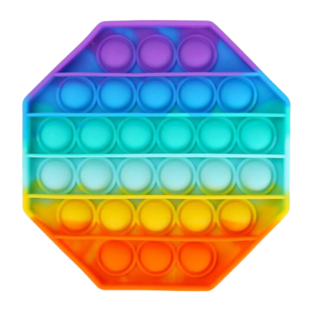 Pop It Fidget Set hexagon Rainbow