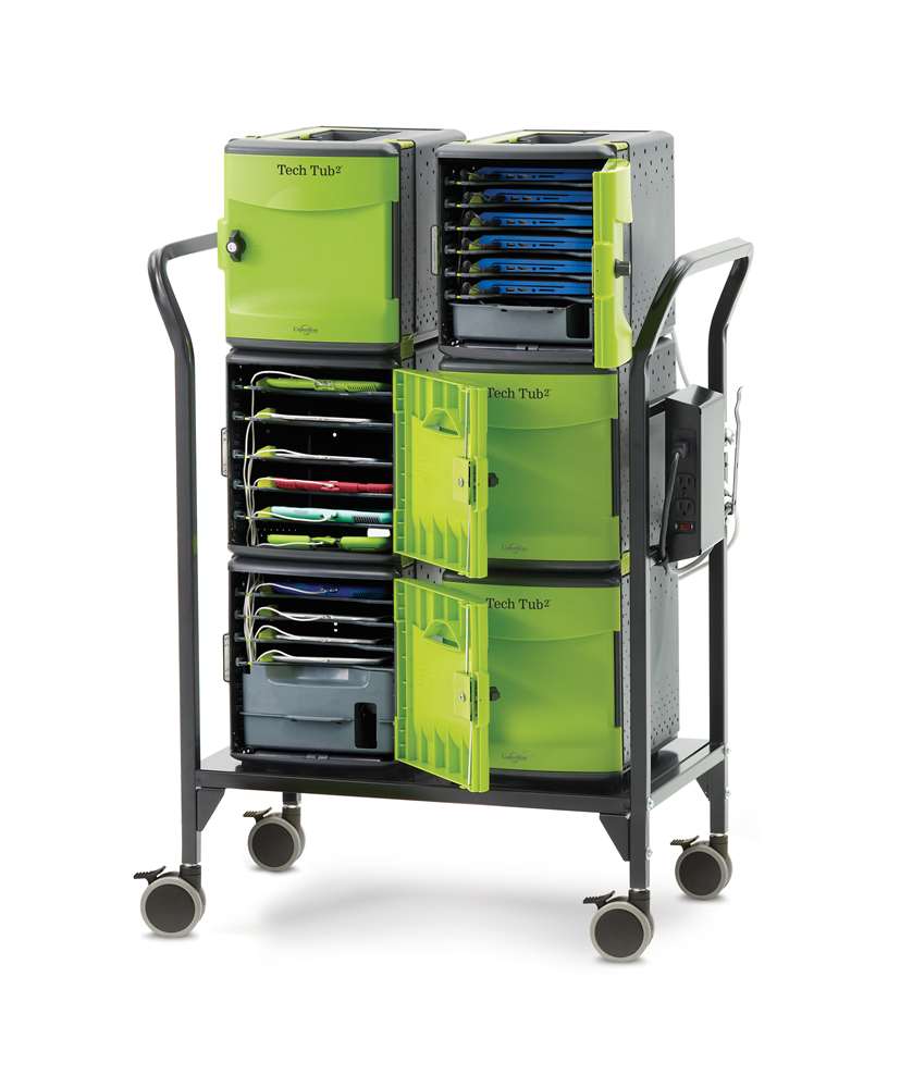 Tech Tub2 Modular Cart holds 32 devices