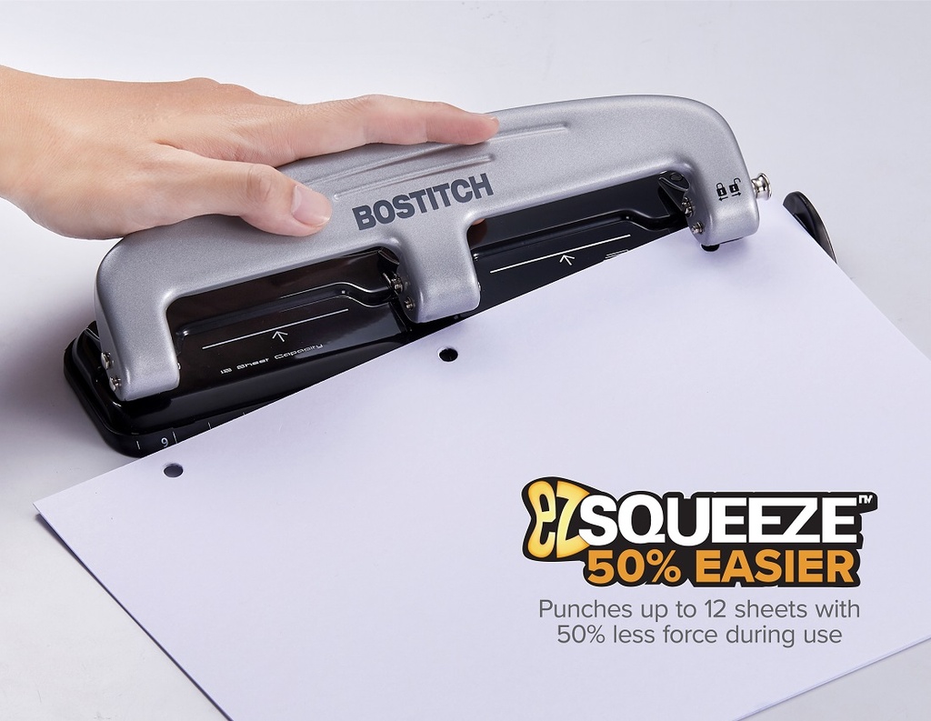 Bostitch EZ Squeeze Three Hole Punch