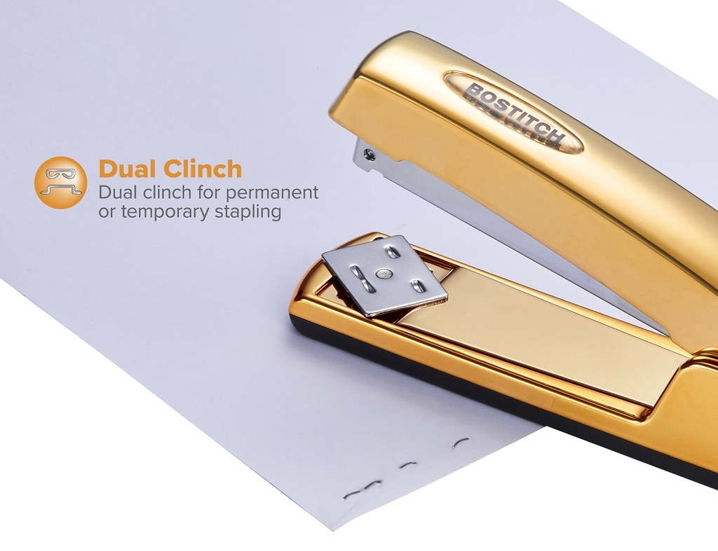 B5000 Professional Executive Stapler with Gold Chrome Finish