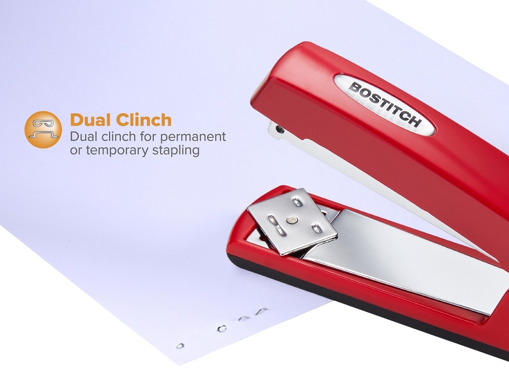 B5000 Professional Executive Stapler with Red Chrome Finish