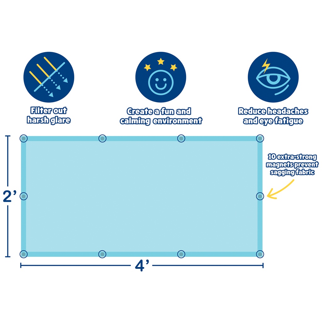 Light Blue Calming Covers Ceiling Light Filters