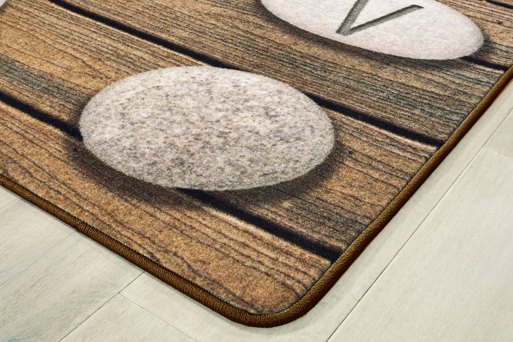 Alphabet Stones Seating Rug 6ft x 9ft Rectangle