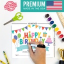 Colorful Happy Birthday Certificates For Students, Set of 25