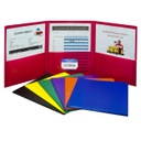 Purple Tri-Fold Poly Pocket Folders   Each