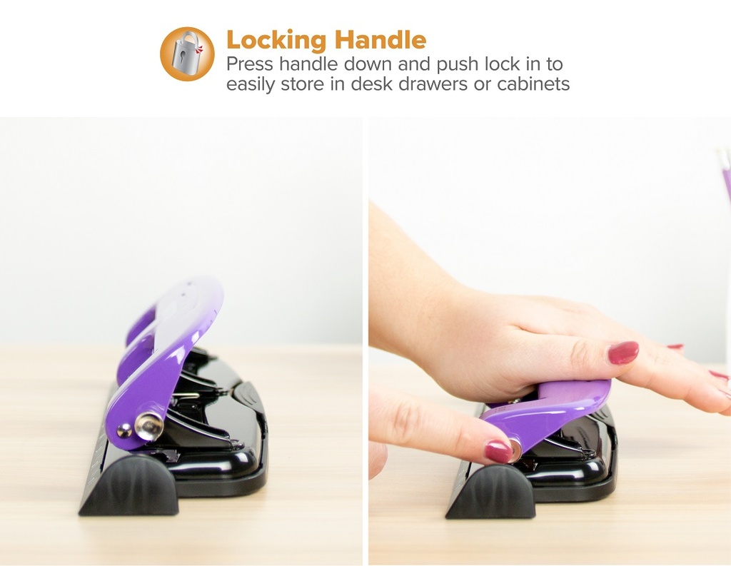 Bostitch Purple EZ Squeeze™3-Hole Punch