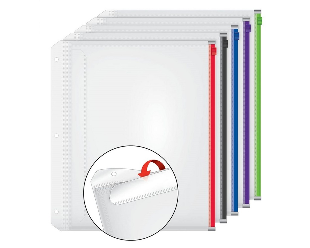 Cardinal Poly Zippered Binder Pockets