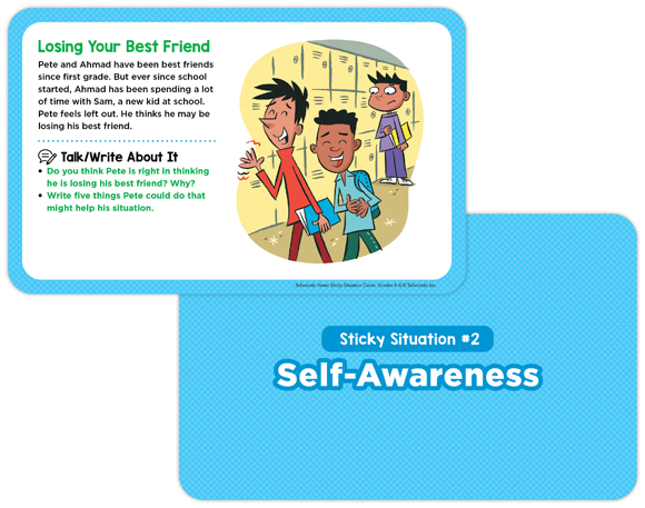 Scholastic News Sticky Situation Cards Grades 4-6