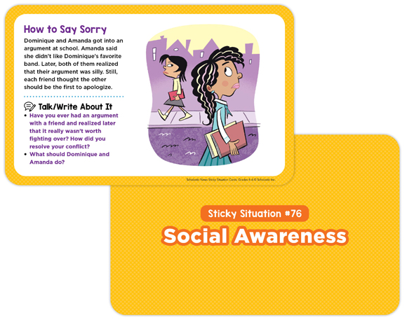 Scholastic News Sticky Situation Cards Grades 4-6