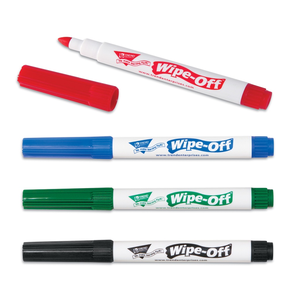 Standard Colors Wipe-Off® Markers 4-Pack  