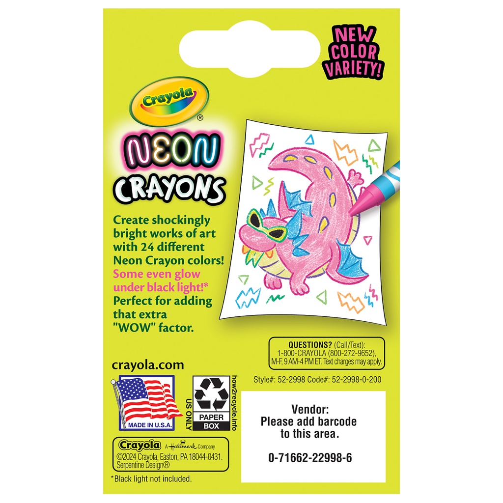 Crayola® Neon Crayons 24 Colors