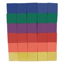 1in Foam Color Cubes 30 Pieces