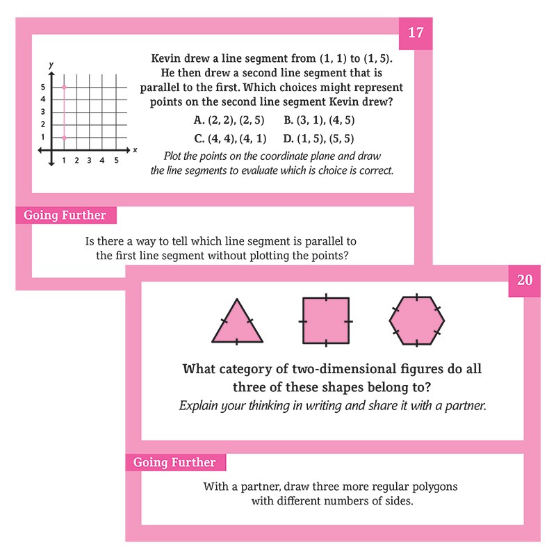 Problem Solving Practice Cards, Grade 5