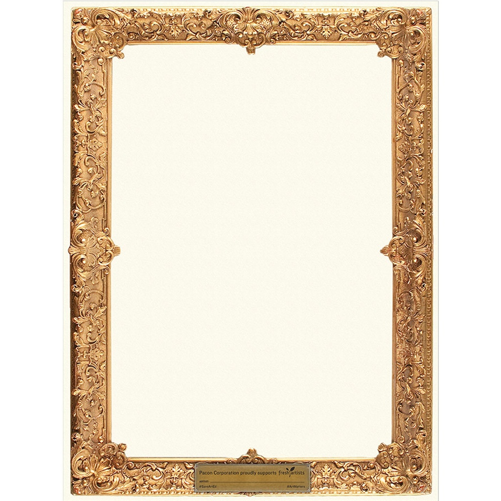 Gold Frame 9" x 12" Watercolor Paper 30 Sheets