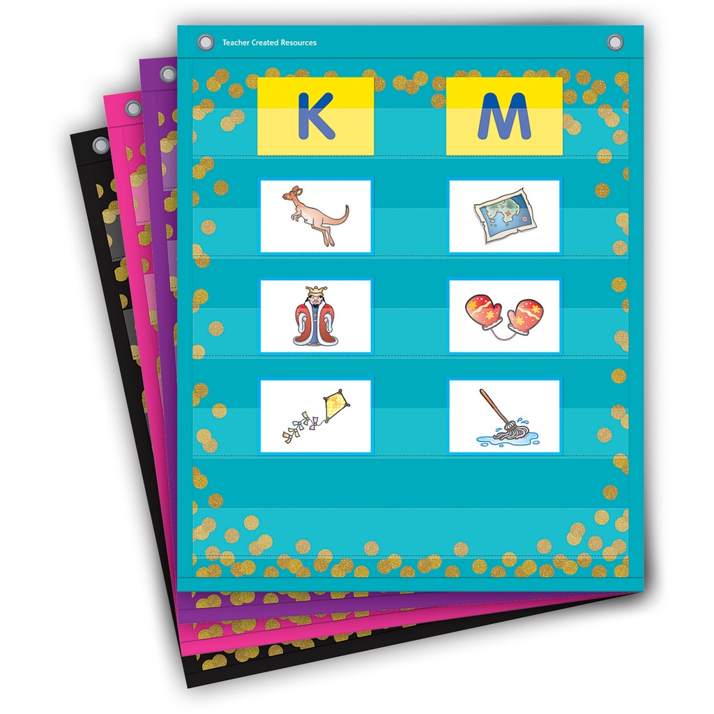 Confetti Colorful Magnetic Mini Pocket Charts