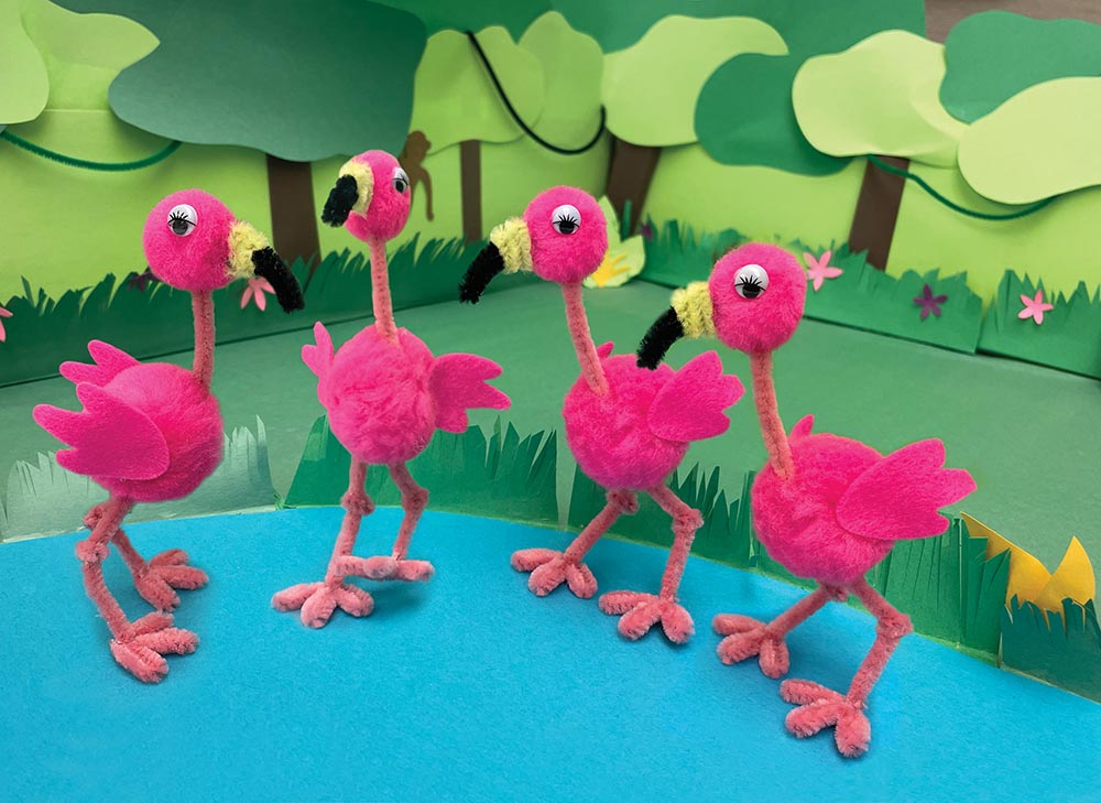 Pom Pon Flamingos 4ct Activity Kit 